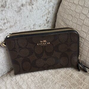 Coach Brown Wristlet